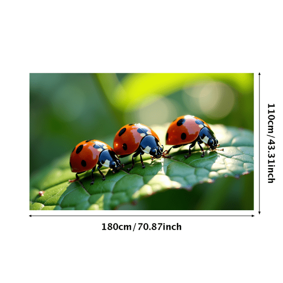 Ladybug Themed Decorative Banner, Background Backdrop for Garden Parties, Outdoor Gatherings, Photography Sessions, Kids Parties and Nature Themed Events
