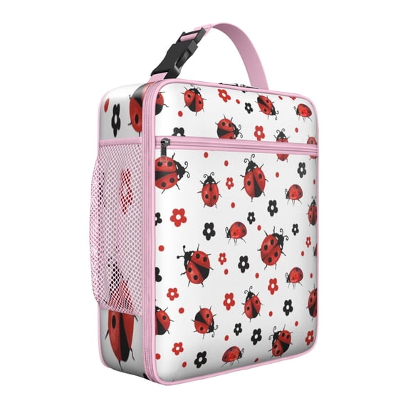 Ladybug Thermal Lunch Box – Reusable Cooler Bag with Carry Handle for Outdoor & Office Use
