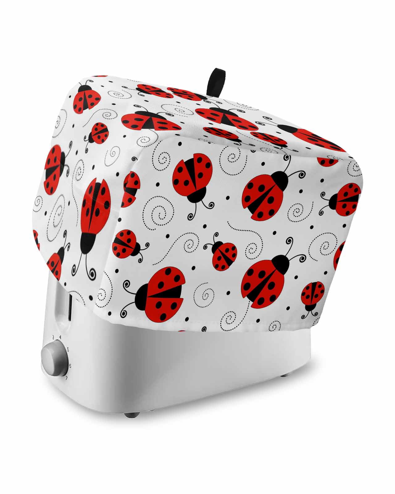 Ladybug Toaster Cover 4 Slice, Cartoon Red Black Dots Animals Modern ...
