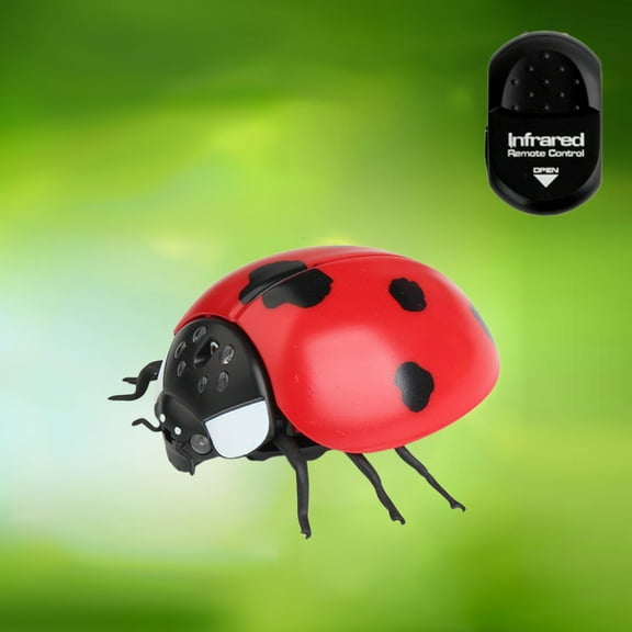 Ladybug Toy Remote Control Ladybug Insect Realistic Simulation Electric Electronic Animal Gifts for Halloween Christmas Birthday