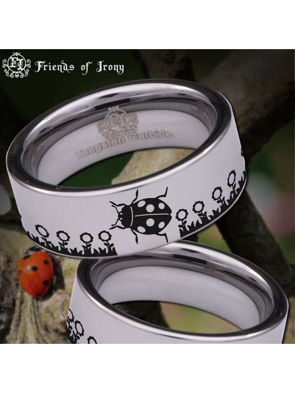 Ladybug Tungsten Carbide Ring