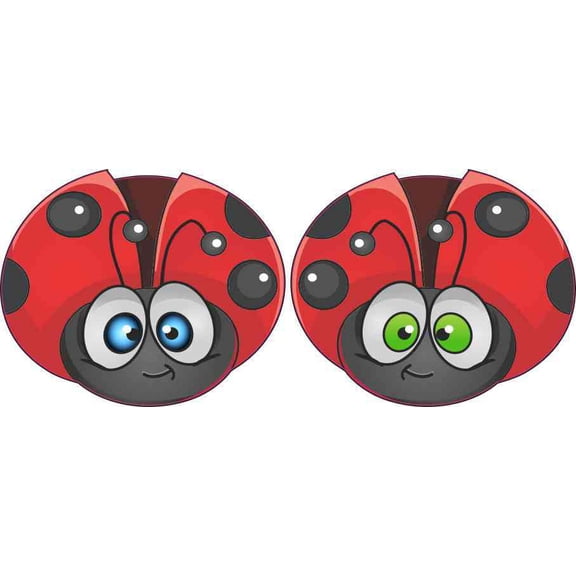 Ladybug Vinyl Stickers, 3 inches by 2.5 inches