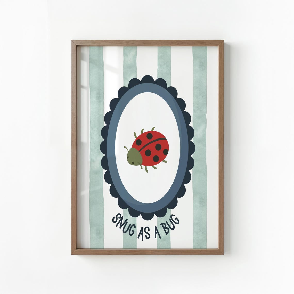 Ladybug Wall Art Print, Whimsical Insect Nursery Room Decor - Walmart.com