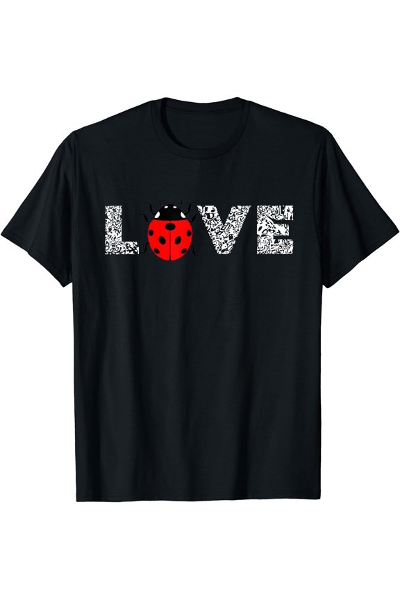 Ladybug White Leopard Love Insect Cute Ladybug Insect T-Shirt
