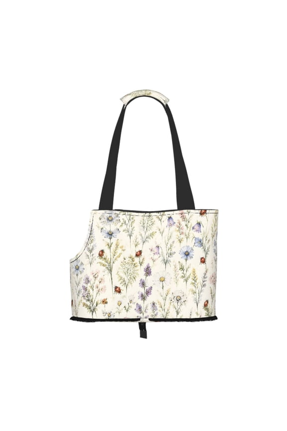 Ladybug Wildflower Pet Tote Bag Lightweight Shoulder Bag for Shopping and Travel