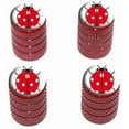 thumbnail image 1 of Ladybug on White Tire Rim Wheel Aluminum Valve Stem Caps, Multiple Colors, 1 of 1