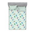 thumbnail image 1 of Ladybugs Bedding Set with Sheet & Covers, Colorful Daisies Ladybirds Image Luck Charm Discover Your True Self Concept, Printed Bedroom Decor 2 Shams, 4 Sizes, Multicolor, by Ambesonne, 1 of 3