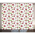 thumbnail image 1 of Ambesonne Ladybugs Curtains 2 Panel Set, Doodle Cartoon, 108" x 96", Multicolor, 1 of 3