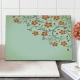 thumbnail image 1 of Ladybugs Cutting Board, Flower Frame Tiny Little Bug and Swirl Branches Springtime Theme, Decorative Tempered Glass Cutting and Serving Board, Large Size, Pale Green Red, by Ambesonne, 1 of 5