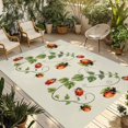 thumbnail image 1 of Ladybugs Eucalyptus Outdoor Rug for Patio/Deck/Porch, Non-Slip Large Area Rug 4 x 6 Ft, Spring Botanical Leaves Green Indoor Outdoor Rugs Washable Area Rugs, Reversible Camping Rug Carpet Runner, 1 of 8