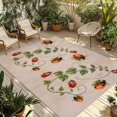 thumbnail image 1 of Ladybugs Eucalyptus Outdoor Rug for Patio/Deck/Porch, Non-Slip Large Area Rug 5 x 7 Ft, Spring Botanical Leaves Retro Indoor Outdoor Rugs Washable Area Rugs, Reversible Camping Rug Carpet Runner, 1 of 8