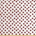 thumbnail image 1 of Ambesonne Cartoon Fabric by the Yard Upholstery, Ladybugs Funny Art Pattern, 3 Yards, White and Red, 1 of 4