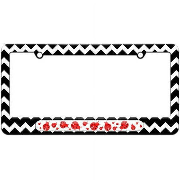 Ladybugs Red And Black License Plate Tag Frame, Multiple Colors