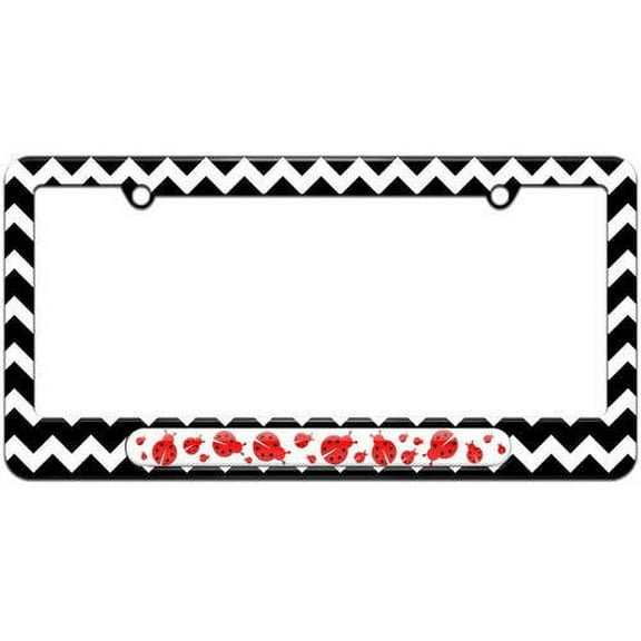 Ladybugs Red And Black License Plate Tag Frame, Multiple Colors