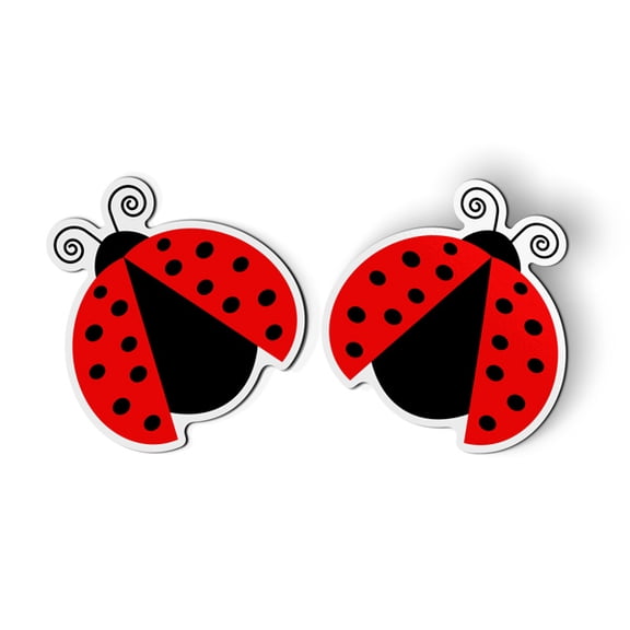 Ladybugs Set of 2 - 4" each Magnets for Car Locker Refrigerator