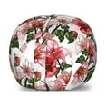 thumbnail image 1 of Ladybugs Storage Toy Bag Chair, Exotic Flowers Hibiscus Hawaiian Foliage Illustration Botany Spring Blossom, Stuffed Animal Organizer Washable Bag, Small Size, Red Coral Green, by Ambesonne, 1 of 3