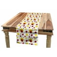 thumbnail image 1 of Ladybugs Table Runner, Summer Season Inspired Sun Pattern Bugs Animal Imagery Cartoon Characters, Dining Room Kitchen Rectangular Runner, 16" X 72", Yellow Black, by Ambesonne, 1 of 1