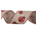 thumbnail image 1 of Ladybugs Wired Edge Ribbon - 2 1/2" Inches Craft Diy Projects All Purpose 3 Yards, 1 of 2