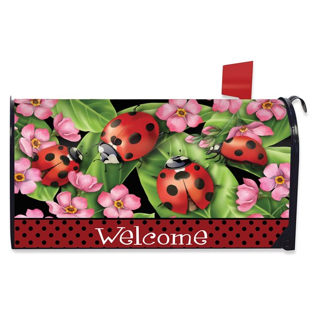 Ladybugs on Leaves Spring Mailbox Cover Briarwood Lane