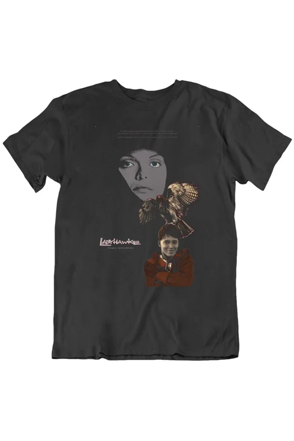 Ladyhawke 1985 Movie Poster Fan Black T Shirt