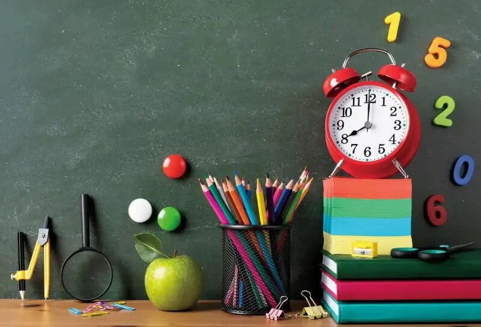 Laeacco back to school photography background classroom chalkboard wood