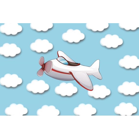 Laeacco Blue Sky Dark Clouds Rain Photography Backgrounds Cartoon Party Photo Backdrops Baby Birthday Portrait Photophone Props