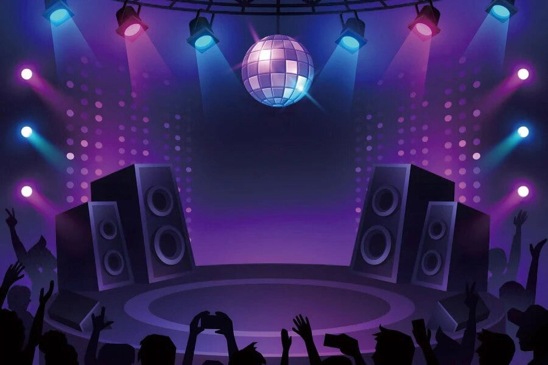 Disco Party Garage Door Backdrop – Retro 70s 80s 90s Dance Theme Decoration, 16x7ft Vinyl Banner
