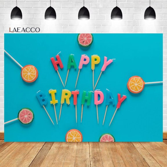 Laeacco Lollipop Candy Bar Dessert Donut Baby Birthday Photography Backdrops Customize Photographic Backgrounds For Photo Studio