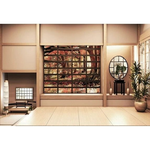 Laeacco Old House Window Scenery Green Trees Vine Vintage Grunge Baby Portrait Photography Backdrops Photo Backgrounds Photocall