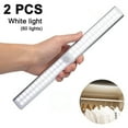 thumbnail image 1 of Laegsmetg 2 Pack LED Closet Light, 60 LED Rechargeable Motion Sensor Light Indoor, Under Cabinet Lighting Wireless Stick-Anywhere Night Light for Hallway Stairway Wardrobe Kitchen, 1 of 8