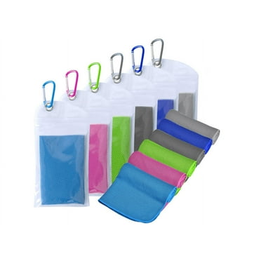Laegsmetg 4 Packs Cooling Towel (40"x 12"),Ice Towel,Microfiber Towel,Soft Breathable Chilly Towel for Yoga,Sport,Gym,Workout,Camping,Fitness,Running,Workout & More Activities