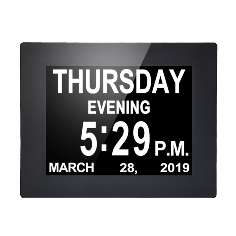 Laegsmetg 8 Inch Electronic Clock Digital Clock Electronic Calendar