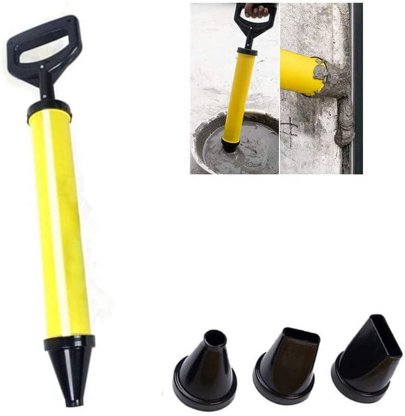 Laegsmetg Pointer Caulking Gun, Mortar and Mortar Joint Gun with Mortar Pump and 4 Nozzles