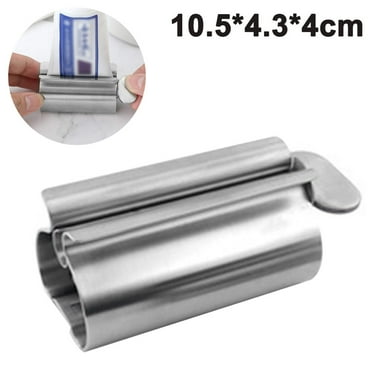 Laegsmetg Toothpaste Squeezer, Toothpaste Tube Squeezers, Metal Toothpaste Rollers, Toothpaste Squeezers Rolling 304 Stainless Steel Wringer Seat Holder Stand