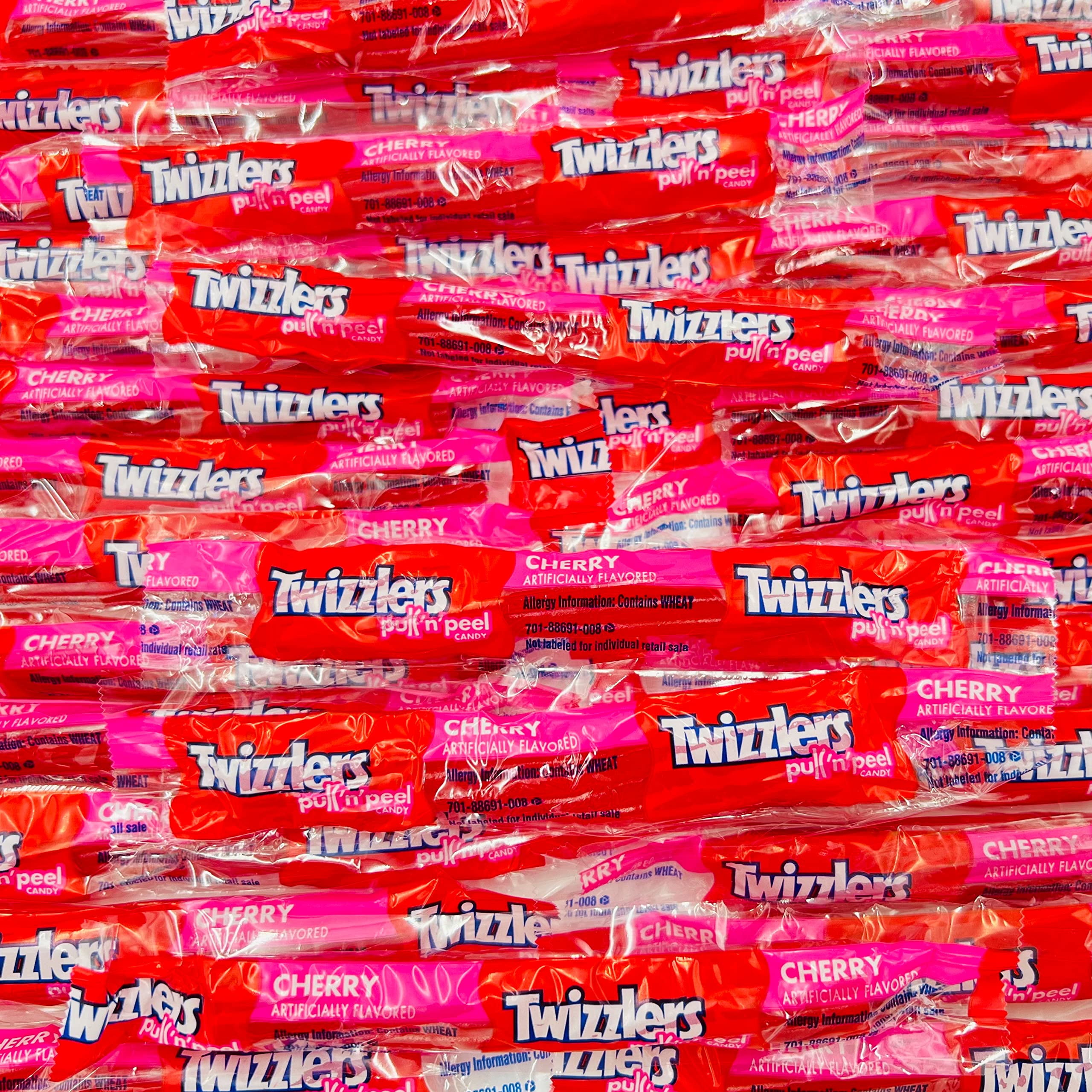 LaetaFood TWIZZLERS PULL 'N' PEEL Cherry Flavored Chewy Candy (Bulk of 3 Pound)RDC36