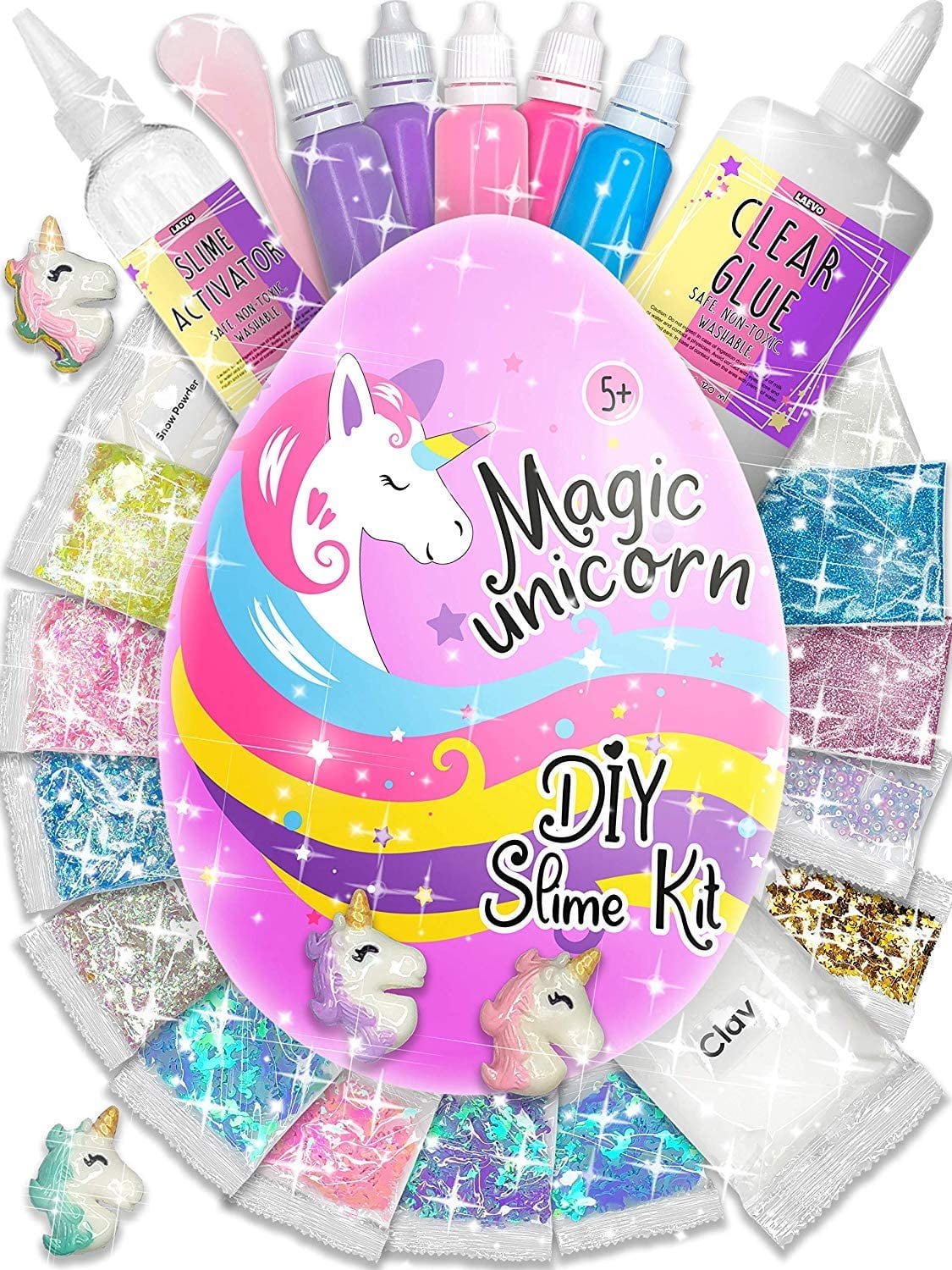  Original Stationery Unicorn Slime Kit, Slime Kit for Girls  10-12 to Make Glow in The Dark Unicorn Slime for Kids, Amazing Christmas  Crafts for Kids : Toys & Games