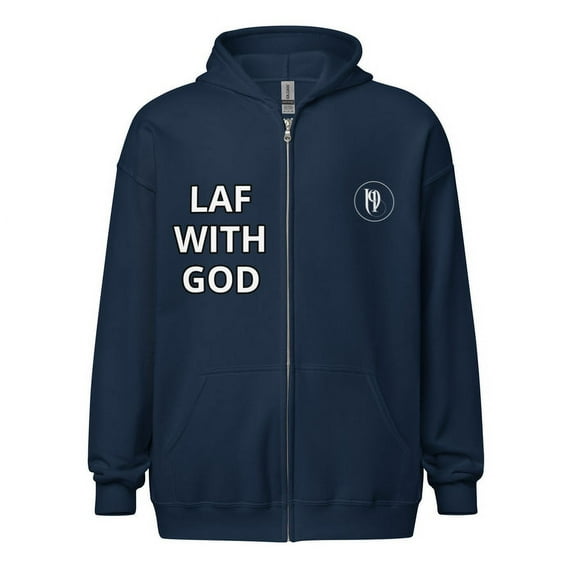 Laf With God I Unisex Zip Hoodie