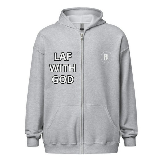 Laf With God I Unisex Zip Hoodie