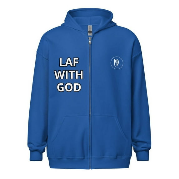 Laf With God I Unisex Zip Hoodie