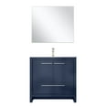 thumbnail image 1 of Lafarre 36 in W Navy Blue Vanity, Cultured Marble Top, Faucet Set & 28 in Mirror, 1 of 6