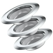 Lafati Stainless Steel Utility Sink Strainer - 4.5 inch Standard Single Bowl Free Standing Kitchen Sink Strainer for Farmhouse, Bathroom, Bar, Laundry Room (3 Pack)