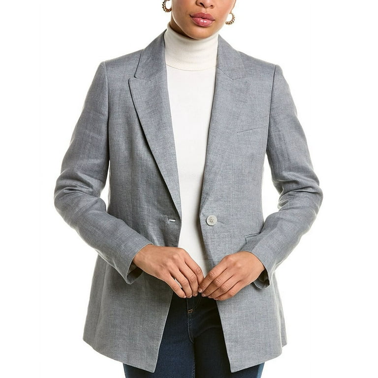 Womens grey top linen jacket