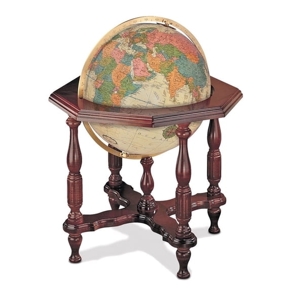 Lafayette 16 Antique Illuminated Floor Globe Premium Heirloom Decorative Floor Ball for Home, Office, Library & Showroom STEM Educational Tool & Gift Made in USA