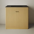 thumbnail image 1 of Lafayette 36" Freestanding Bathroom Vanity in Natural Oak with Matte Black, 3-Hole Widespread Sink Top, 1 of 5