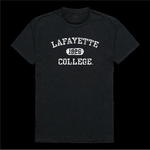 Lafayette College Leopards Distressed Arch T-Shirt, Black - Extra Large