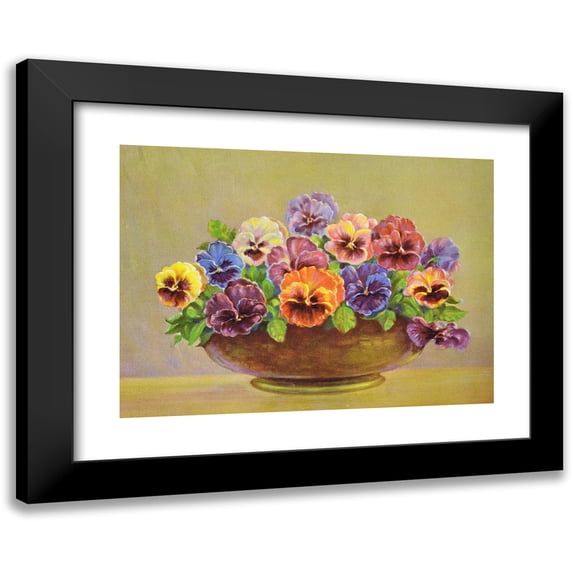 Lafayette F. Cargill 24x19 Black Modern Framed Museum Art Print Titled - Pansy (1937)