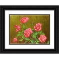 thumbnail image 1 of Lafayette F. Cargill 24x19 Black Ornate Framed Double Matted Museum Art Print Titled: Red Rose (1937), 1 of 5