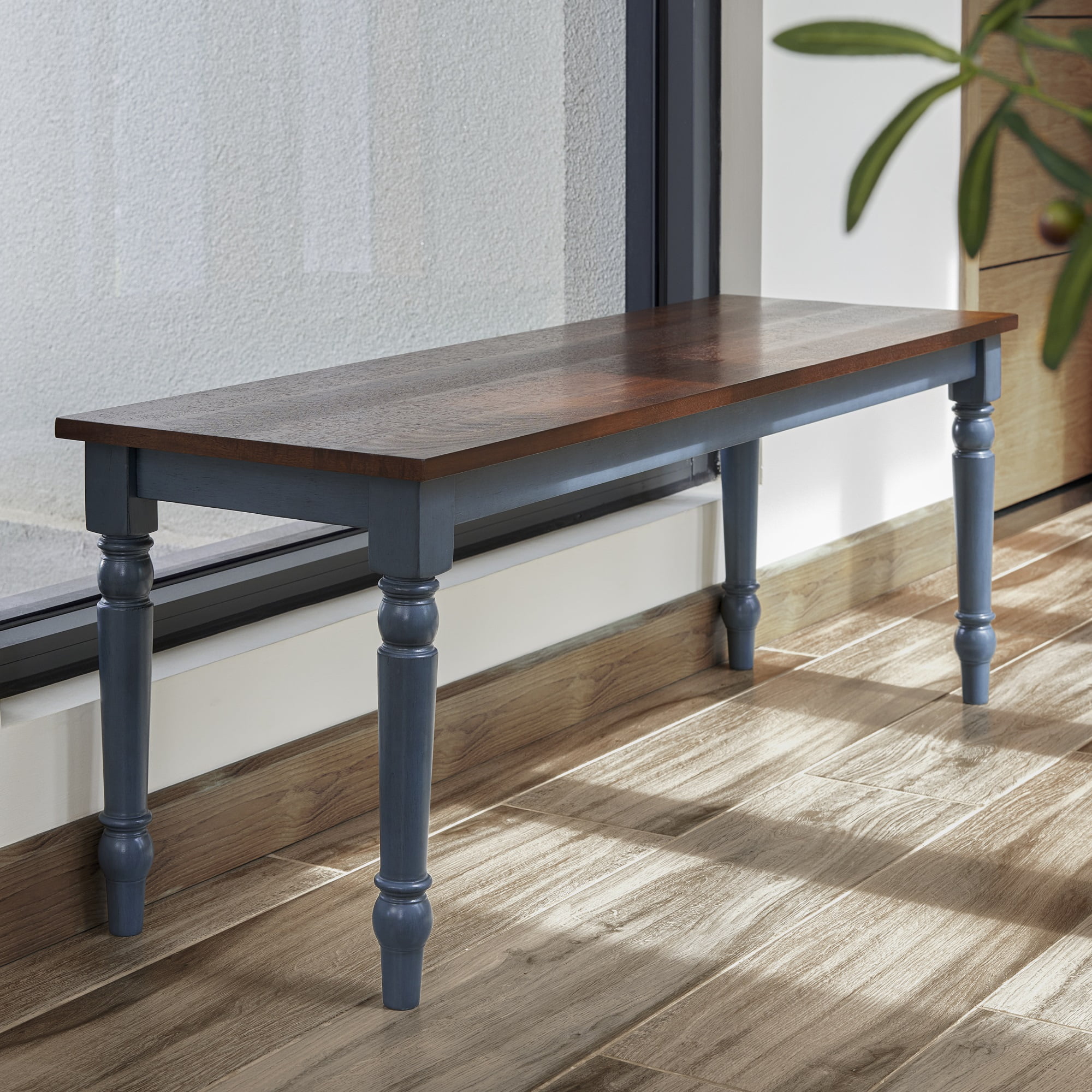 Navy dining bench new arrivals