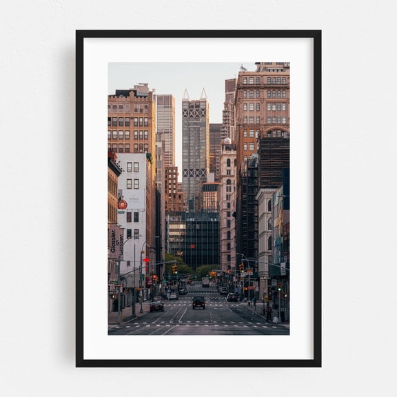 Lafayette Street, Soho - Manhattan New York Photography Cityscape Architecture Street Photography Skyline Travel Poster Vintage Black Framed Wall Art Print 5 x 7 inches