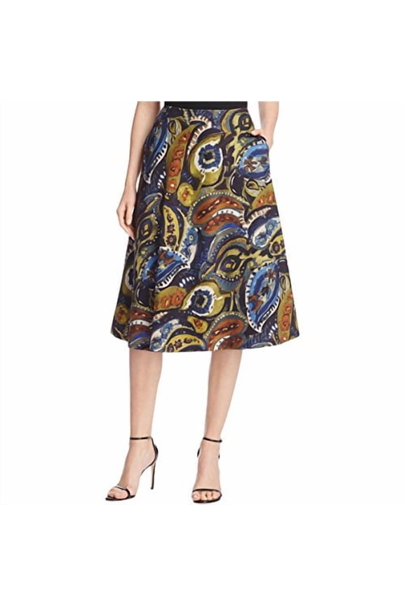 Lafayette Suzie Printed Pull On A-Line Skirt (Galaxy Blue Multi, 16AV/MD/RG)